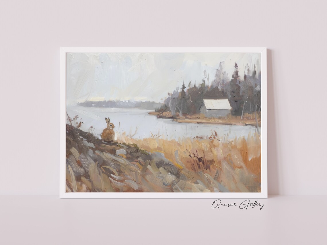 Autumn Print, Soft Pastel Landscape Art Print - Image 2