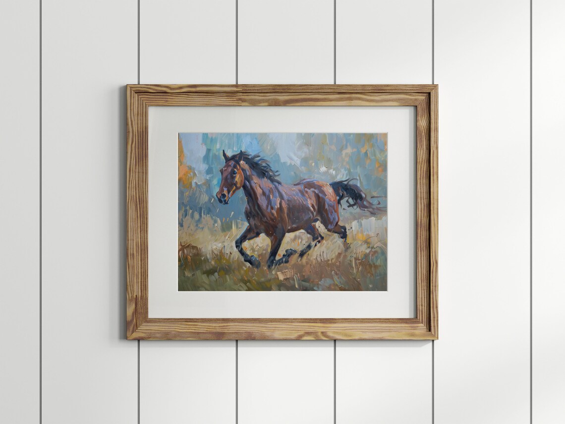 Wild Horse Western Art Print, Cowboy Nursery Decor - Image 2