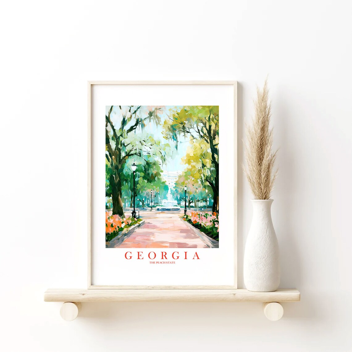 Georgia Travel Poster, Peach State Souvenir