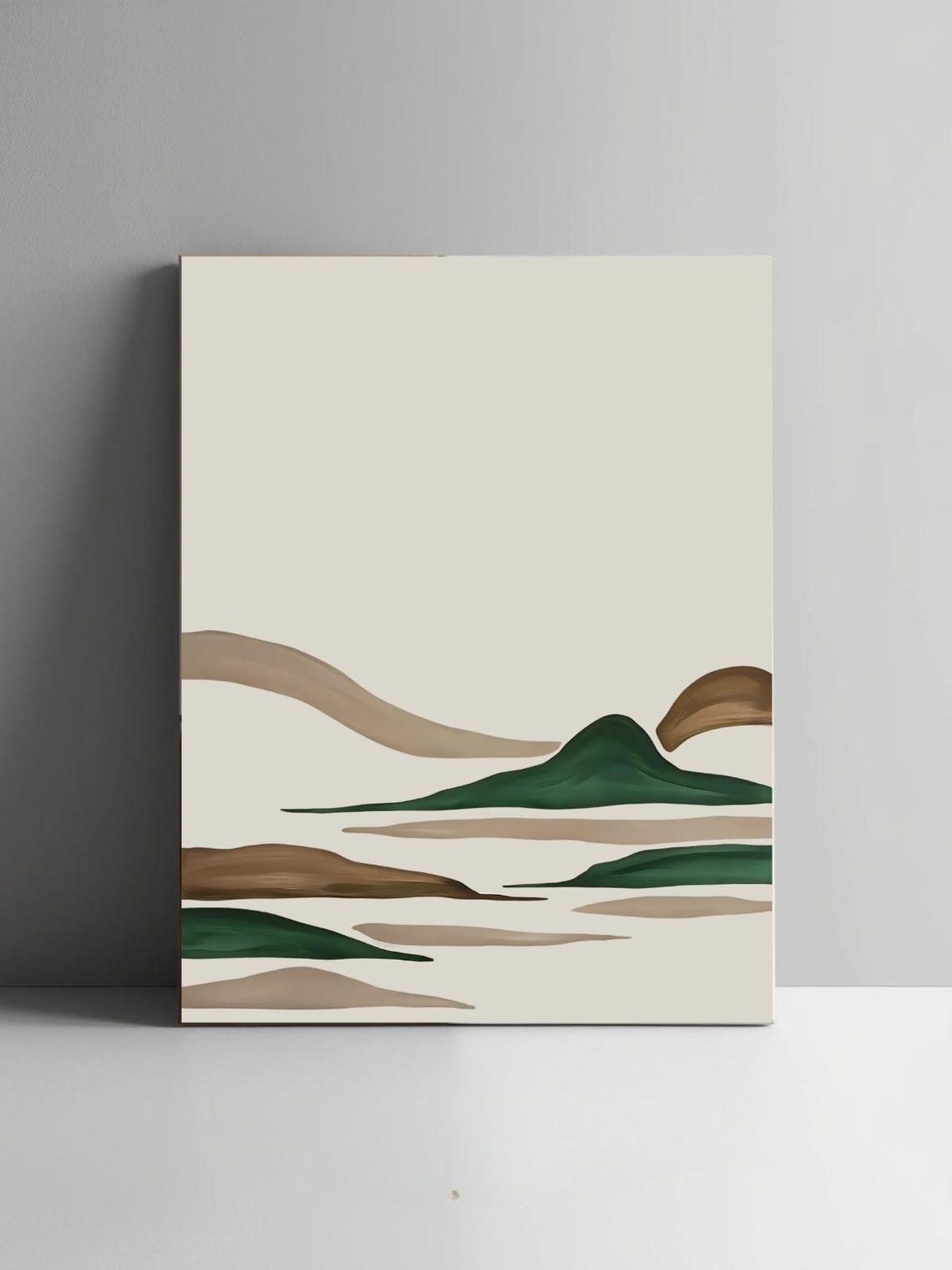 Japandi Abstract Wall Art, Wabi Sabi Hills