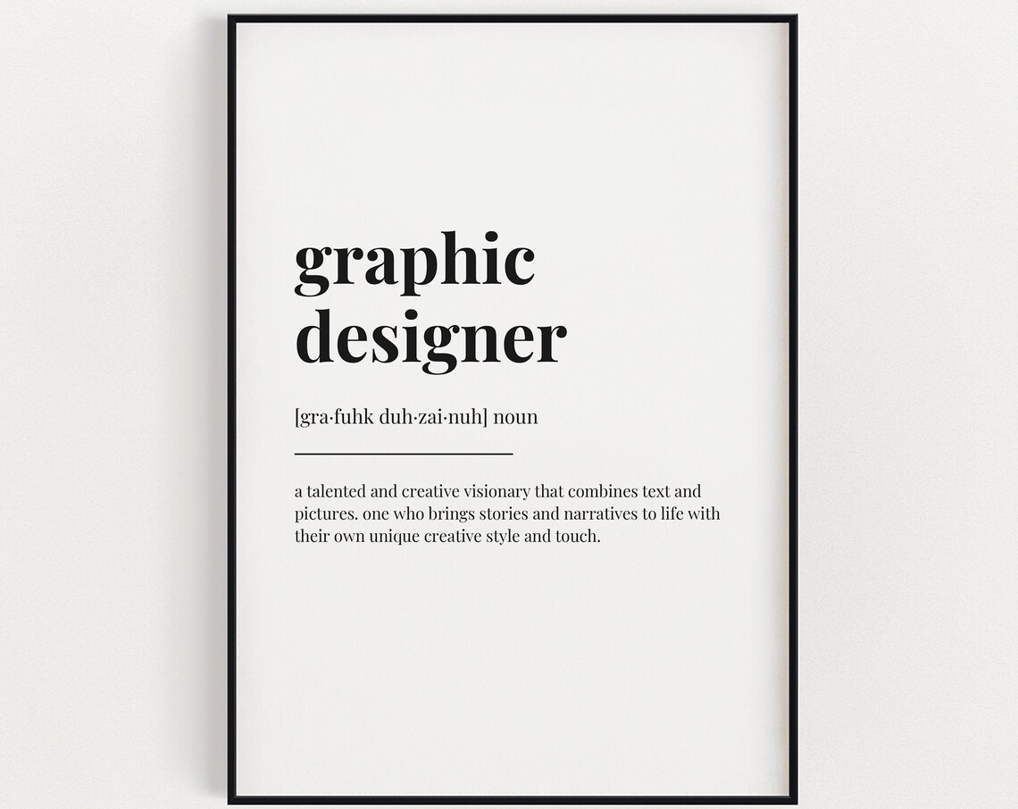 Graphic Designer Definition, Wall Art Print