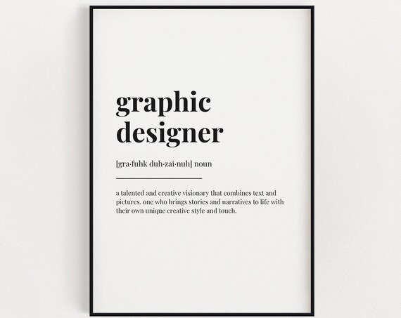 Graphic Designer Definition, Wall Art Print