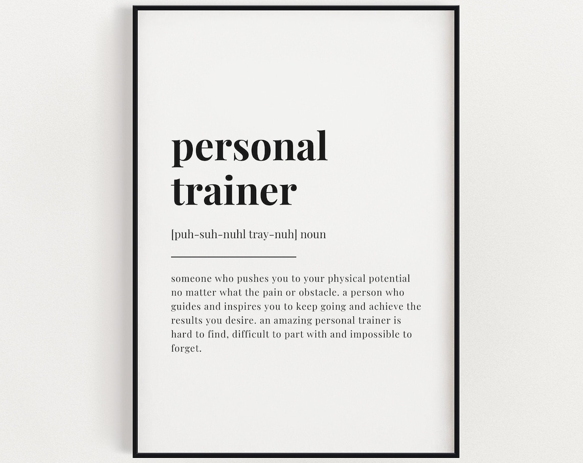 Personal Trainer Definition Wall Art Print