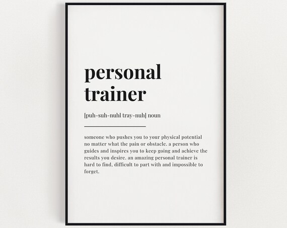 Personal Trainer Definition Wall Art Print