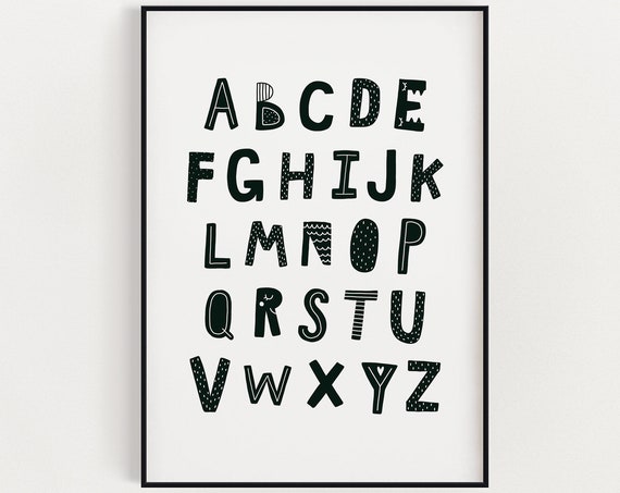 Alphabet Print, Nursery Decor