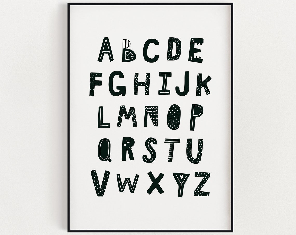 Alphabet Print, Nursery Decor