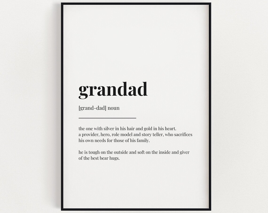 Grandad Definition Meaning, Father's Day Gift