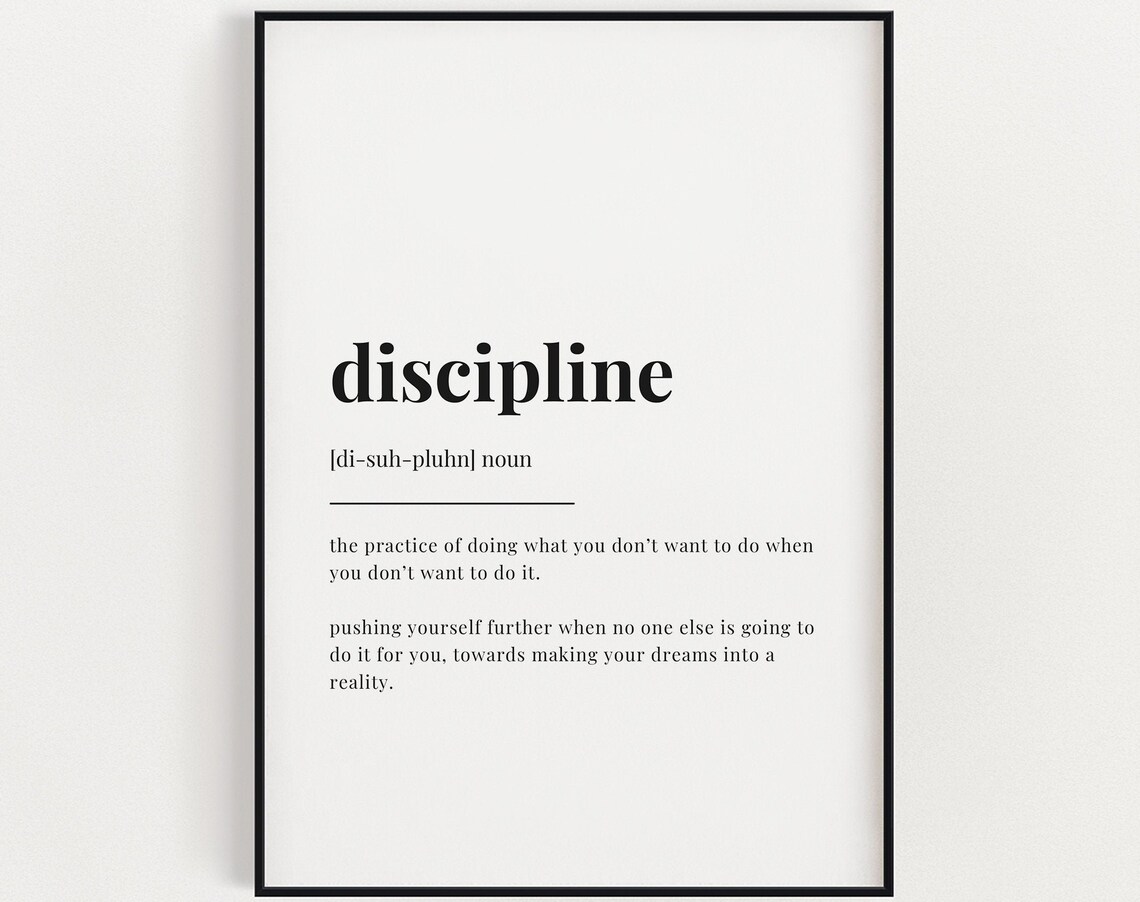 Discipline Definition Wall Art Print