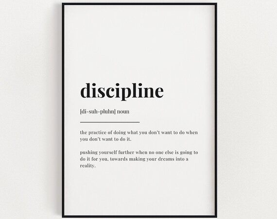 Discipline Definition Wall Art Print