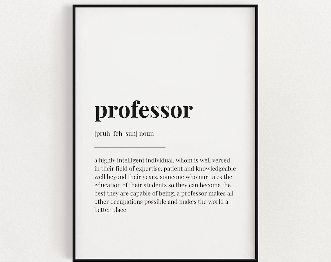 Professor Definition - Typography Print