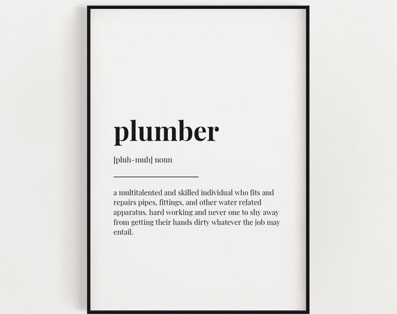 Plumber Definition Meaning, Gift for Plumber