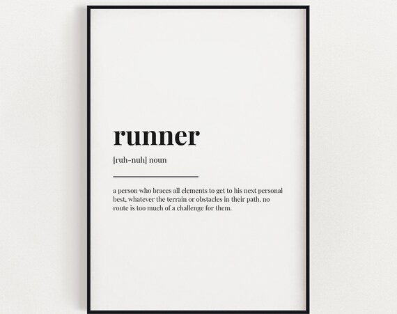 Runner Definition Quote Art Print