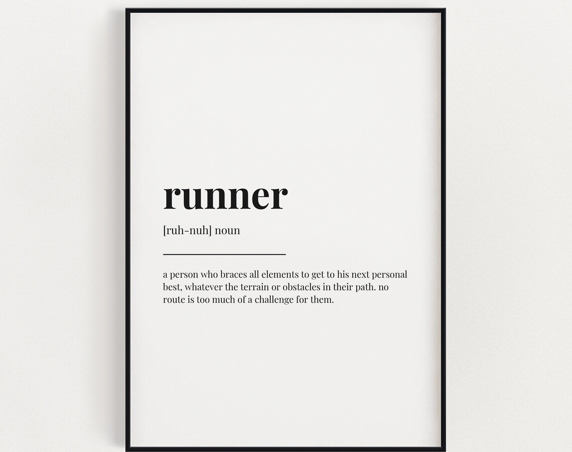 Runner Definition Quote Art Print