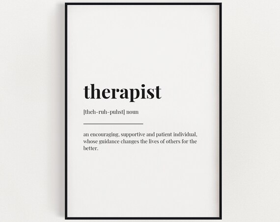 Therapist Definition Print, Office Humor Poster