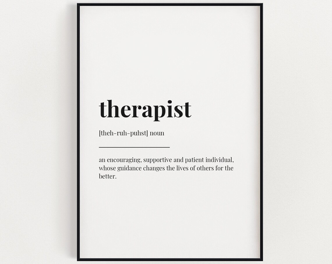 Therapist Definition Print, Office Humor Poster