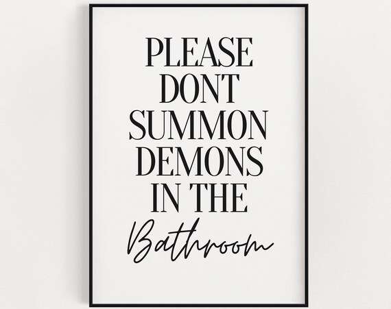 Halloween Prints, Don't Summon Demons