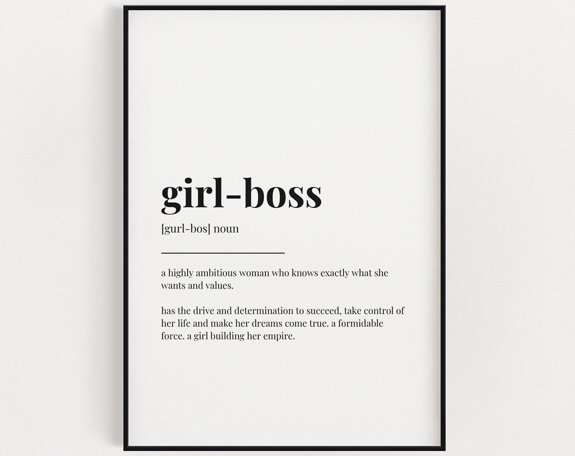 Girl Boss Definition Wall Art Print