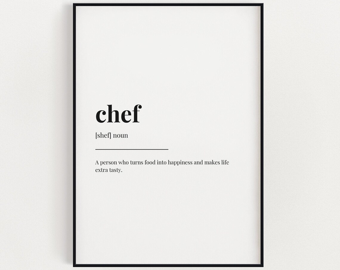 Chef Definition Meaning - Kitchen Decor Art Print