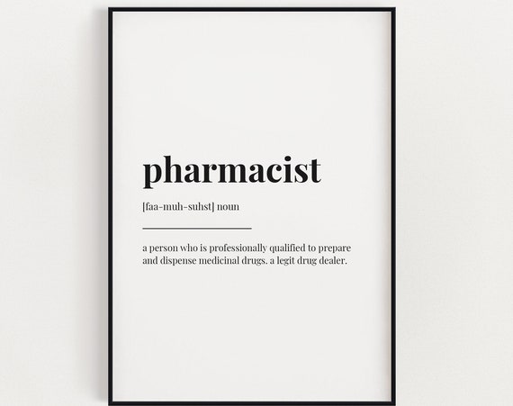 Pharmacist Definition Meaning, Wall Art Print