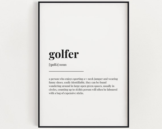 Golfer Definition Meaning, Gift for Golfer