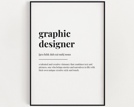 Graphic Designer Definition Typography Poster Print
