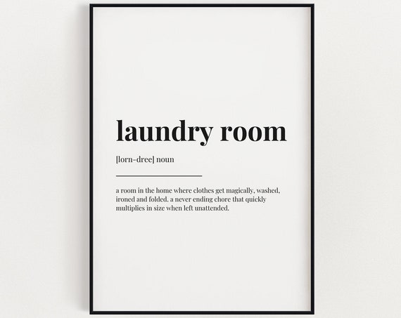 Laundry Room Definition Print Laundry Room Sign Laundry Room Art Laundry Room Decor Utility Room Print Bathroom Prints Wall Decor