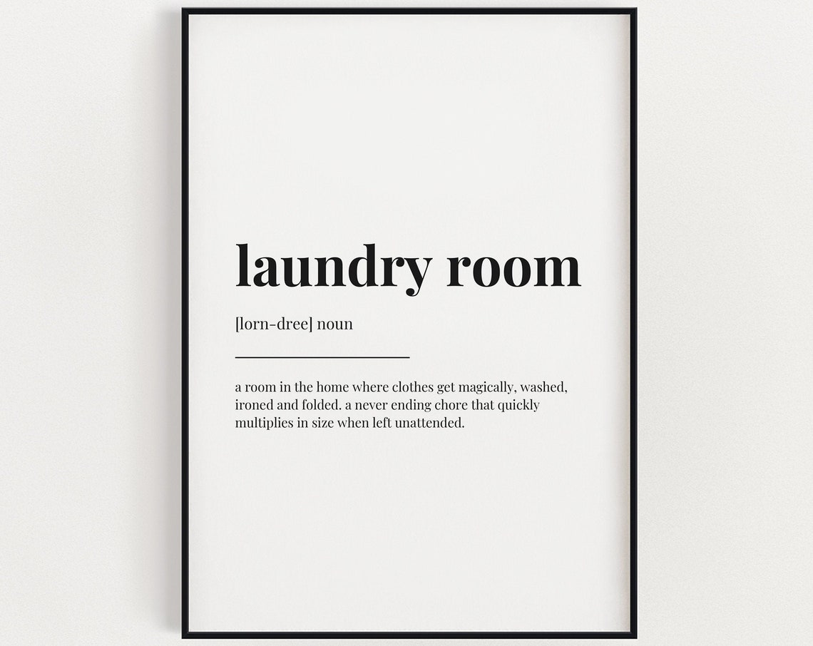 Laundry Room Definition Print Laundry Room Sign Laundry Room Art Laundry Room Decor Utility Room Print Bathroom Prints Wall Decor