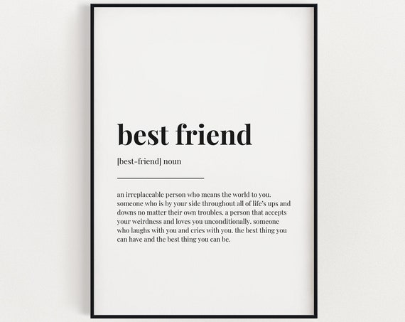 Best Friend Definition Quote Art Print