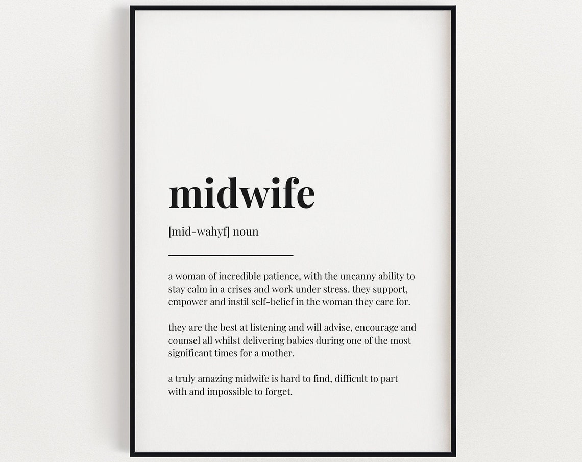 Midwife Definition - Typography Print