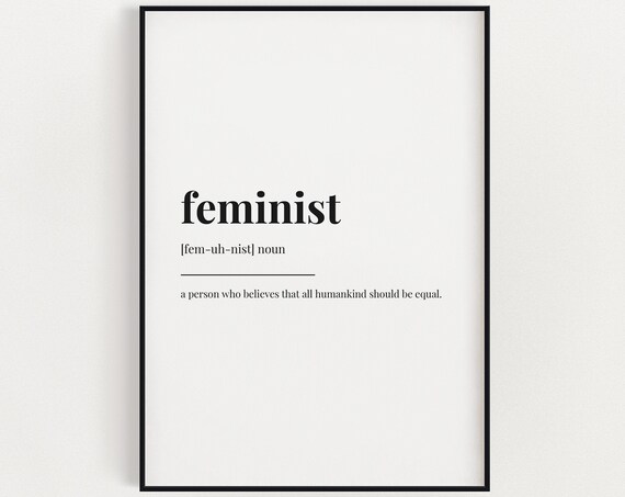 Feminist Dictionary Definition Equality Quote Minimalist Poster