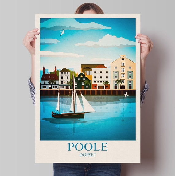 Poole Travel Poster, Dorset England Art Print