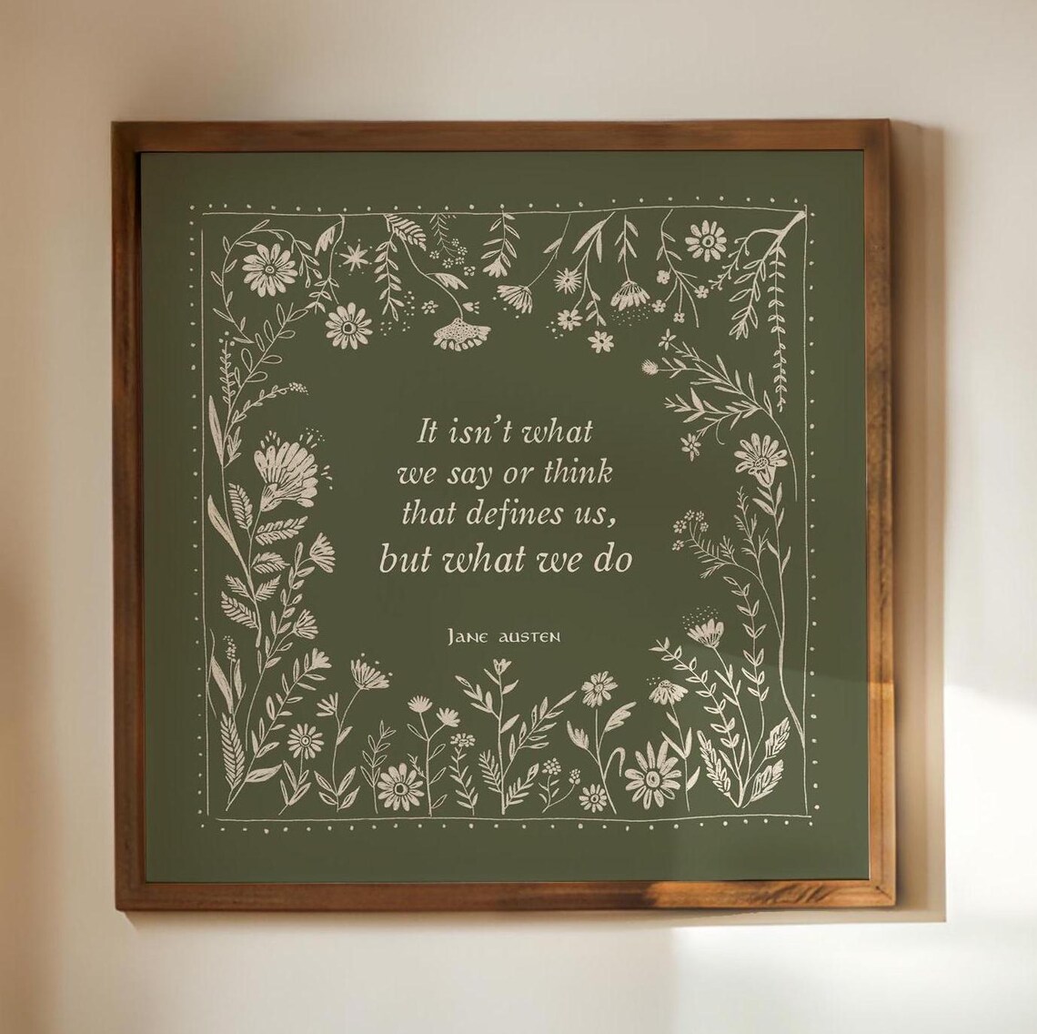 Jane Austen Quote Art Print, Classic Literature