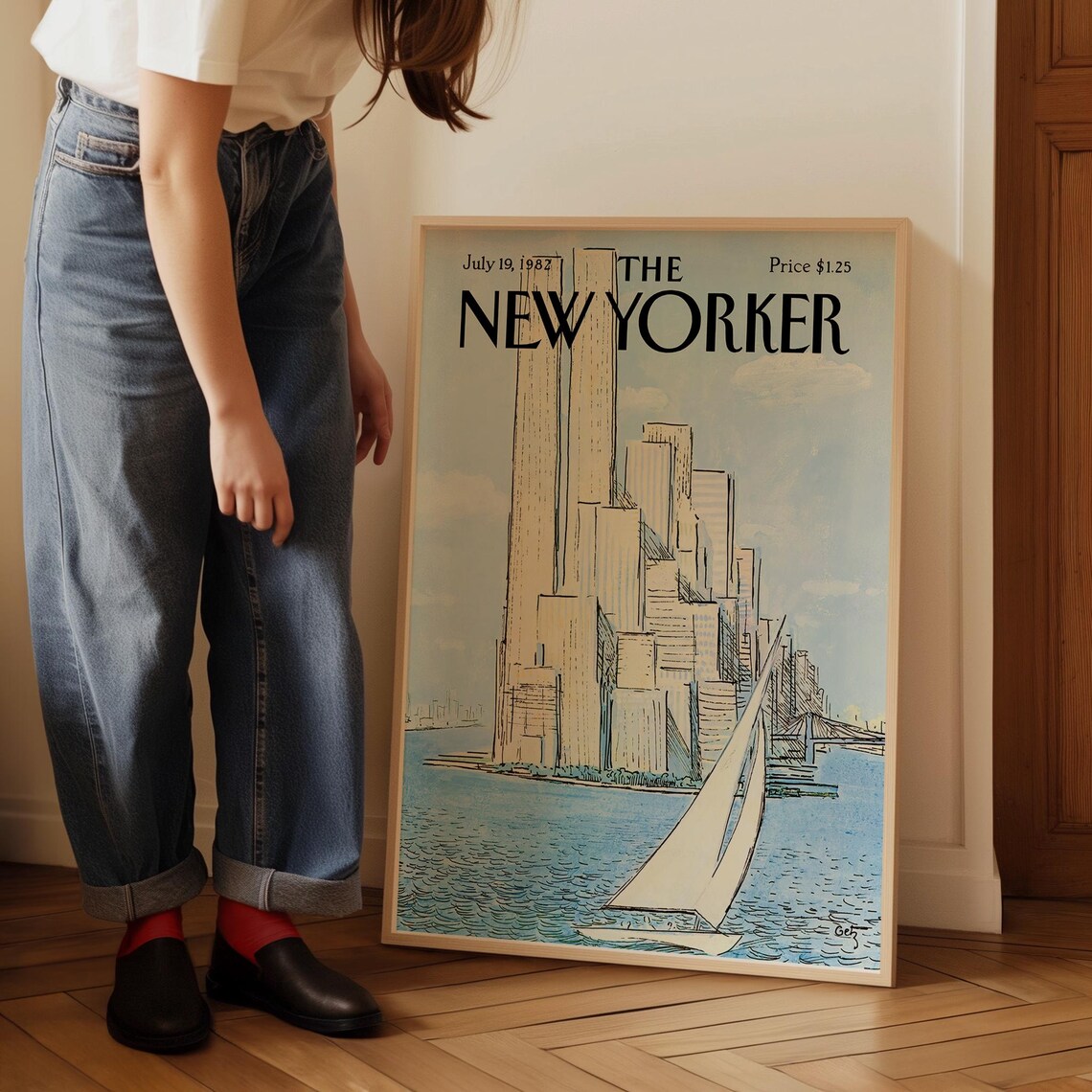 Vintage New York Skyline, Retro NYC Poster