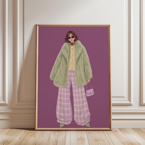 Pastel Fashion Illustration Poster Print