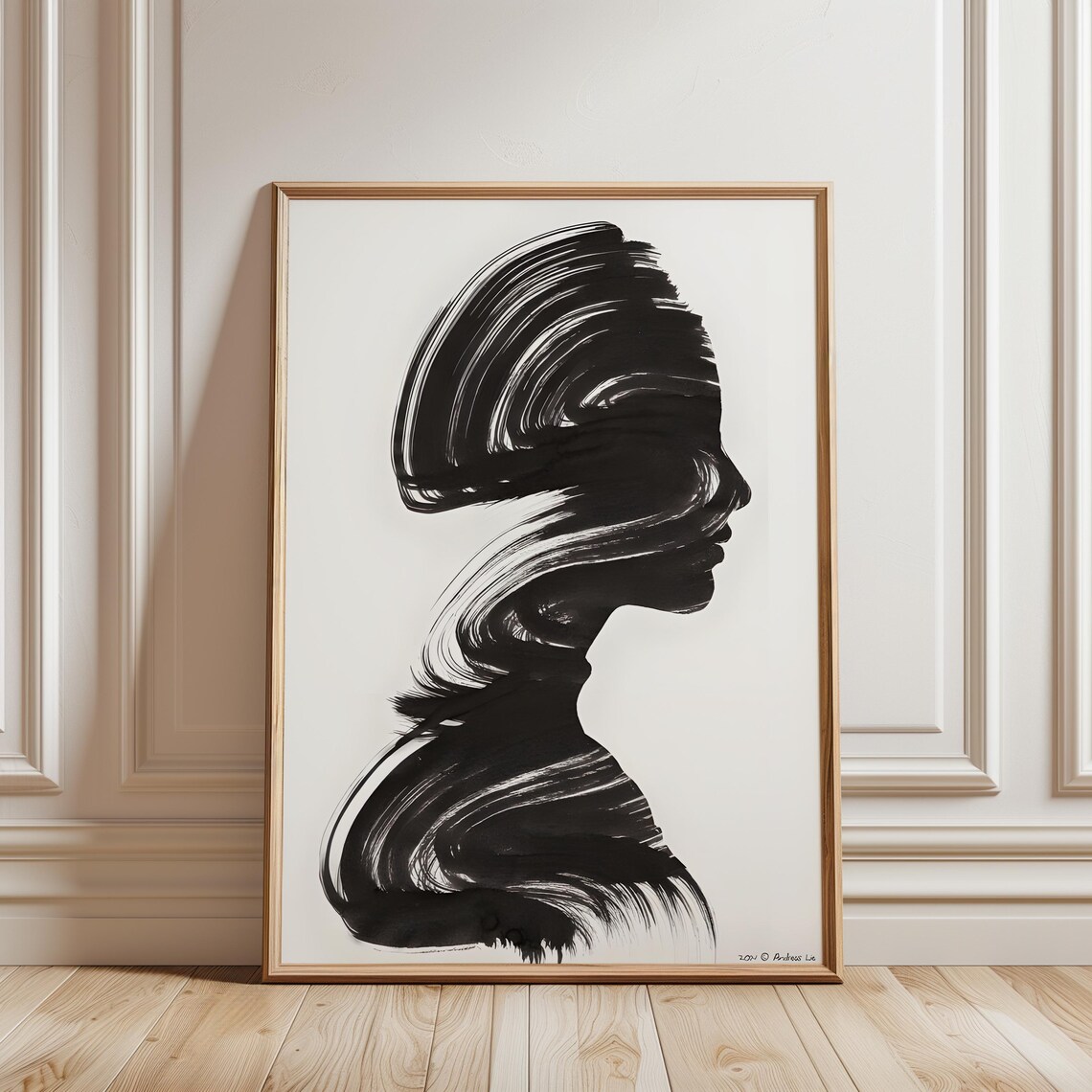 Abstract Female Silhouette Art Print