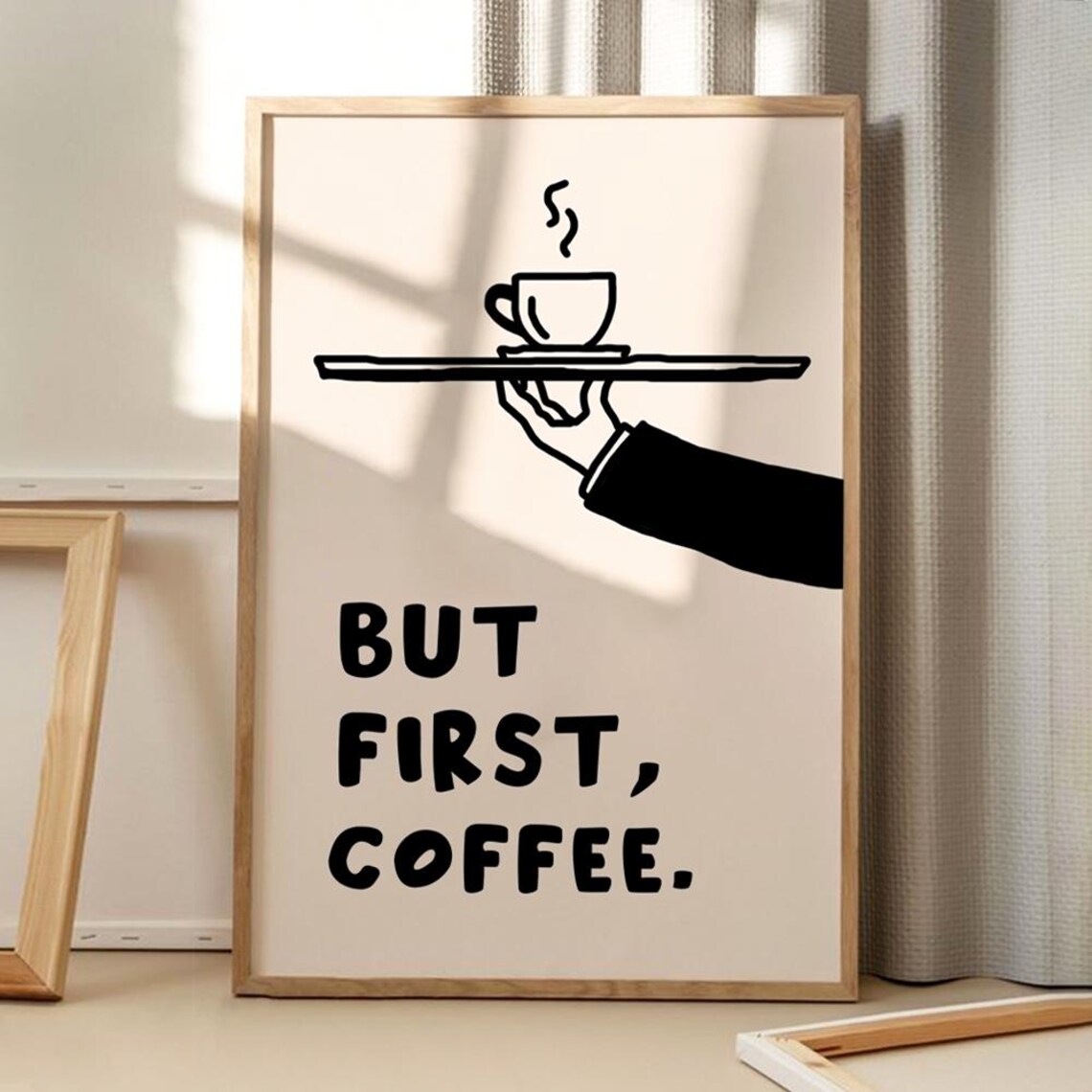 But First Coffee Retro Kitchen Art Print