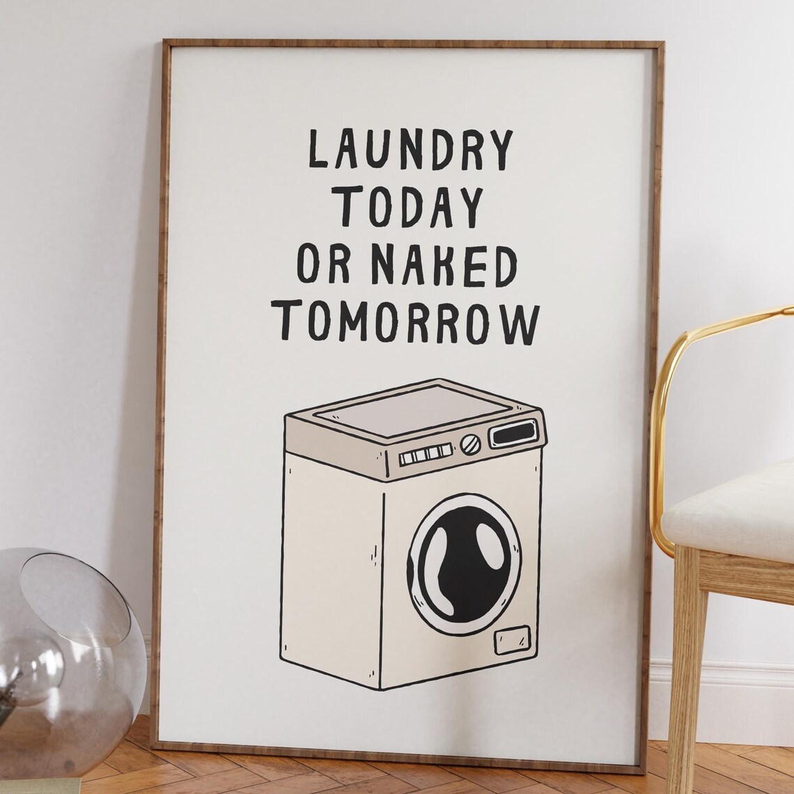 Funny Laundry Poster Print, Laundry Room Decor