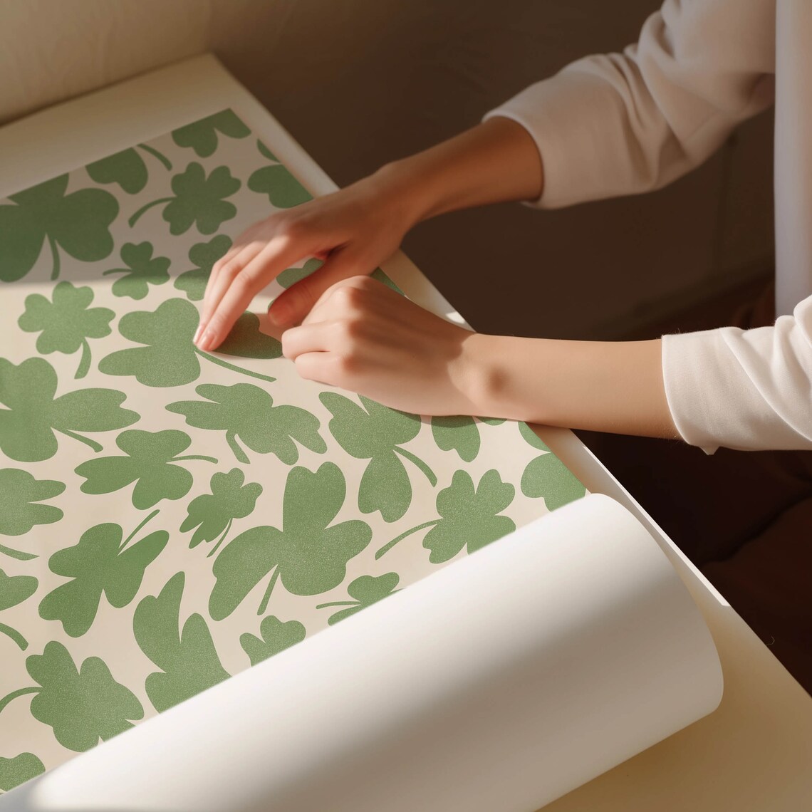 Swirling Clovers Art Print, Farmhouse Holiday Decor - Image 2