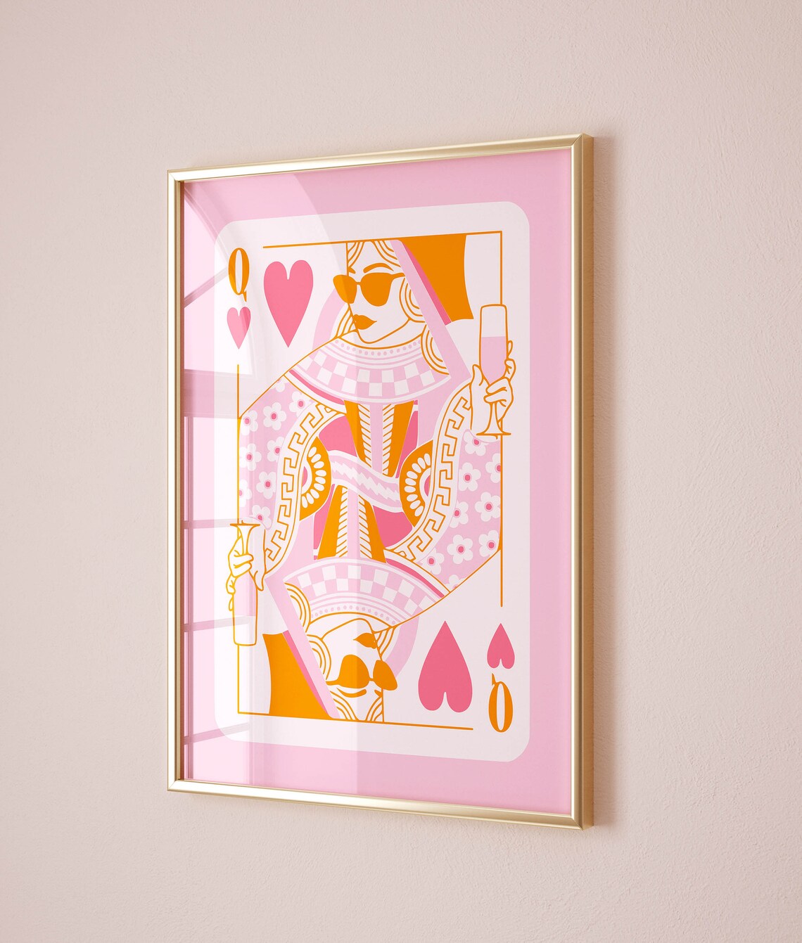 Queen Of Hearts Retro Aesthetic Art Print - Image 2