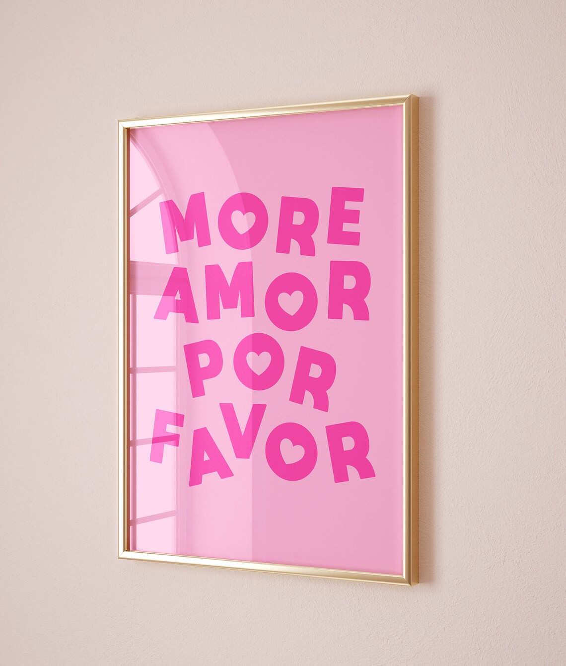 More Amor Por Favor Pink Heart Typography Maximalist Quote Poster - Image 2