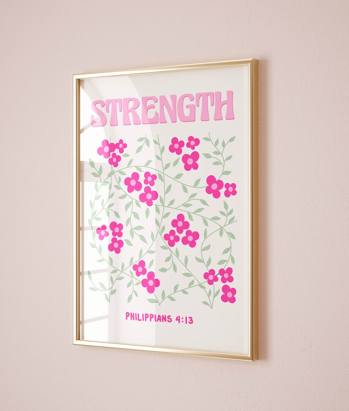 Christian Pink Poster, Preppy Room Decor - Image 2