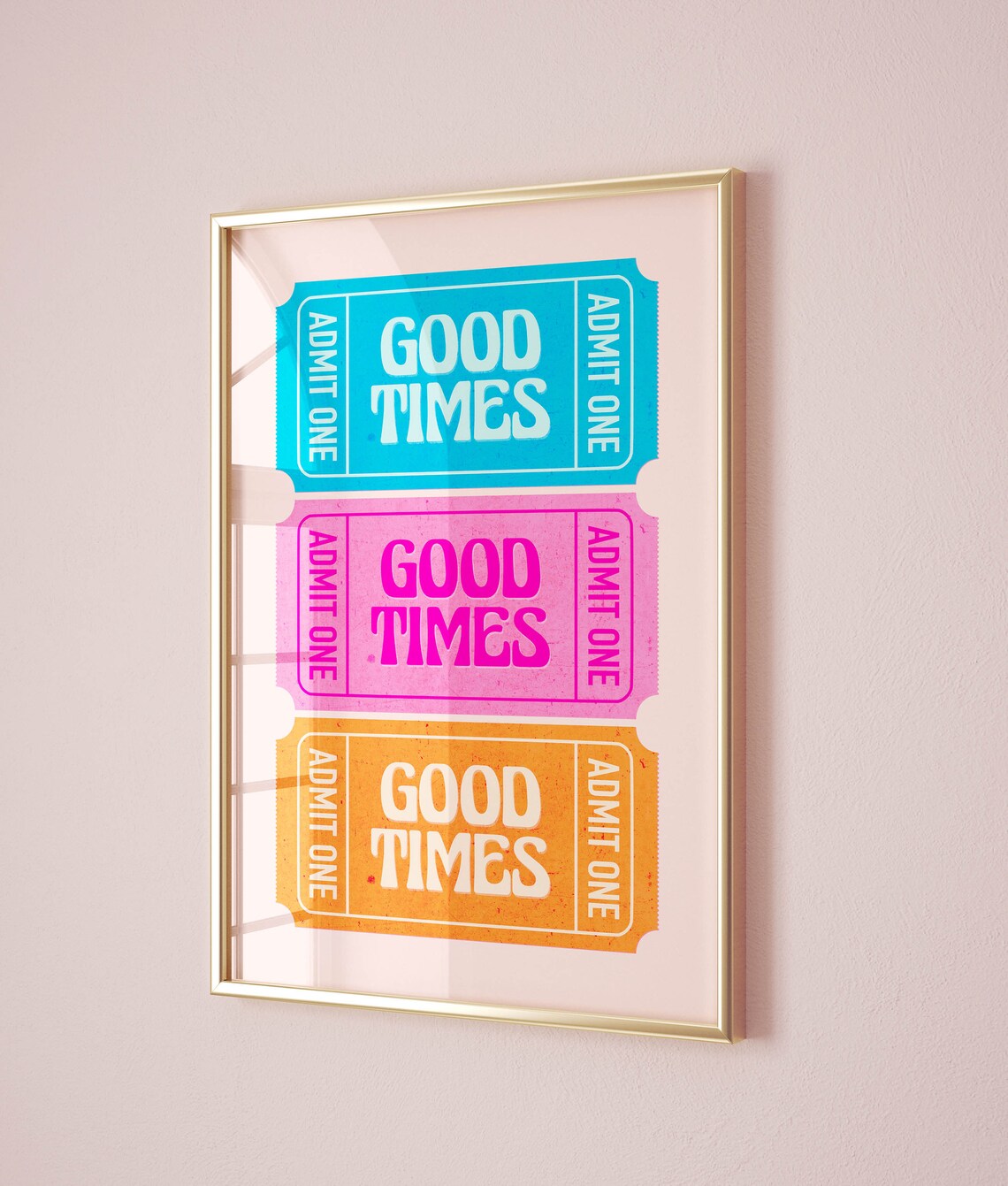 Good Times Ticket, Retro Preppy Room Art Print - Image 2