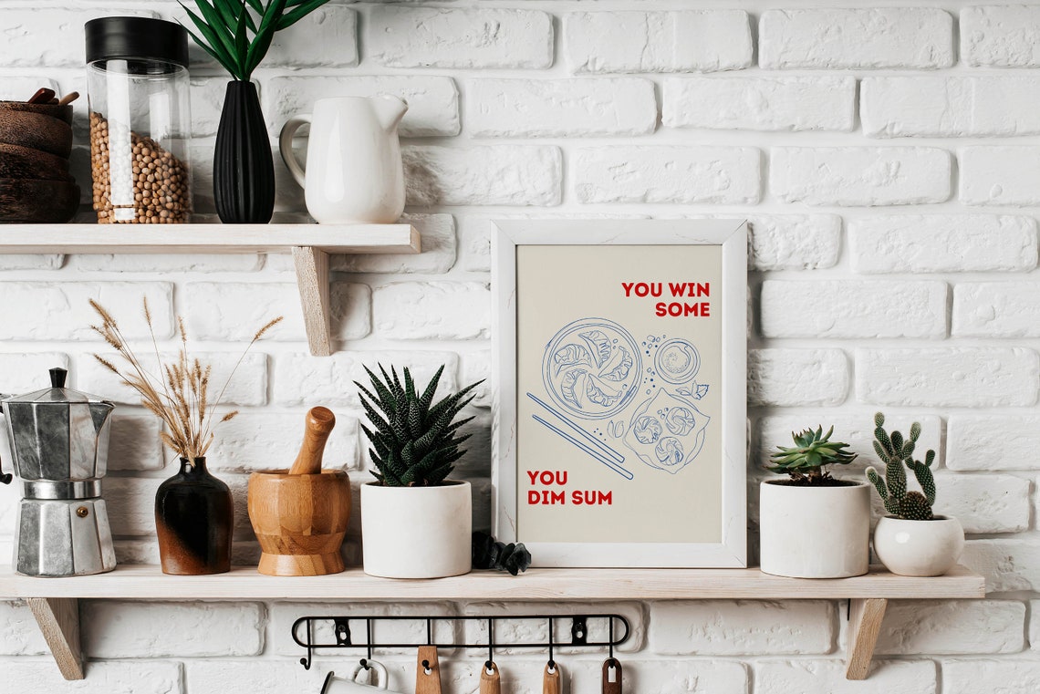 You Win Some You Dim Sum Funny Dumpling Kitchen Pun Art Poster - Image 2