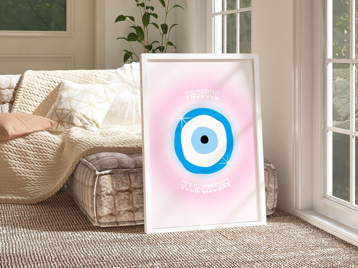 Evil Eye Aura Poster, Y2K Dorm Room Decor - Image 2