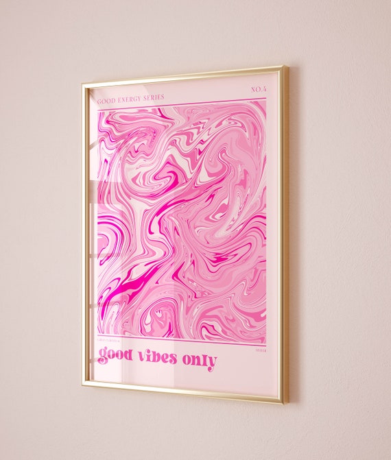 Affirmation Art Retro Pink Room Decor Poster