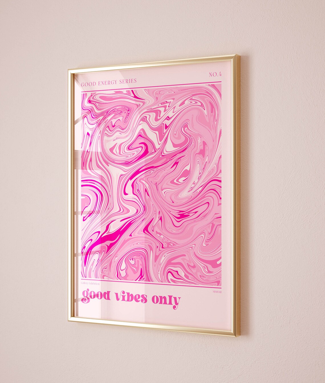 Affirmation Art Retro Pink Room Decor Poster