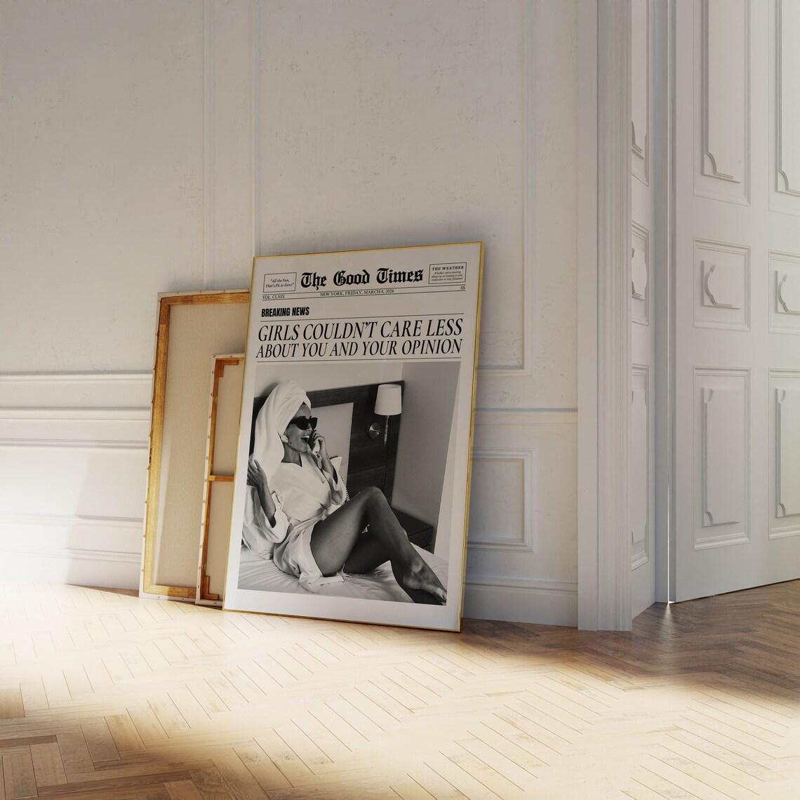 The Good Times Newspaper Girls Headline Funny Quote Poster Art - Image 2