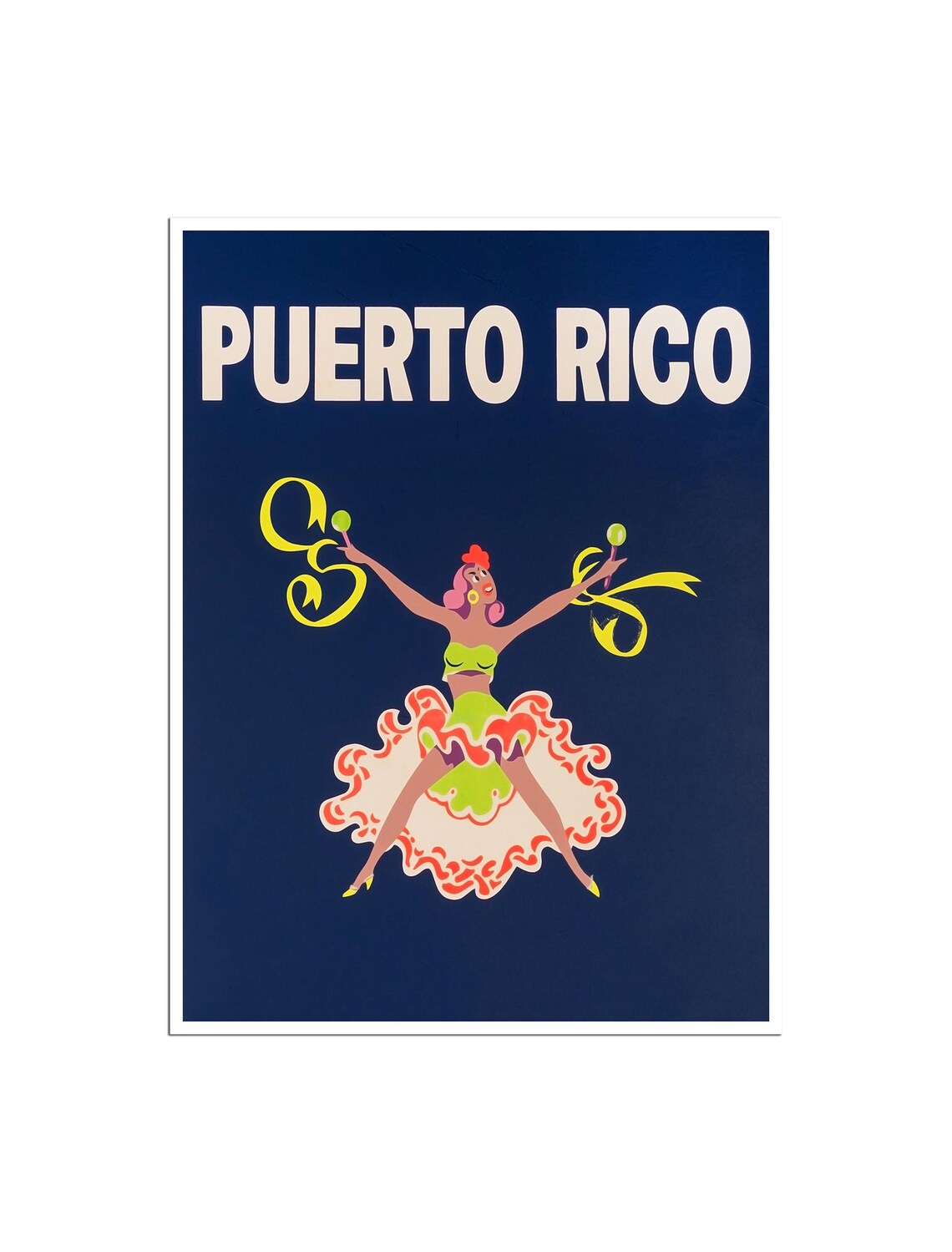 Puerto Rico Travel Poster, Home Decor Wall Print