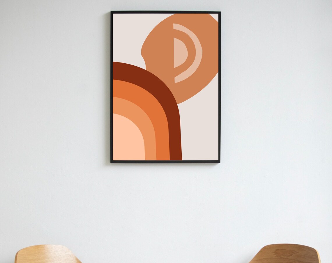 Mid Century Modern Abstract Shapes Art Print - Image 3