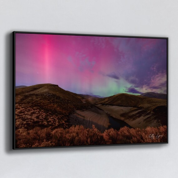 Northern Lights Night Sky, Aurora Borealis Art Print